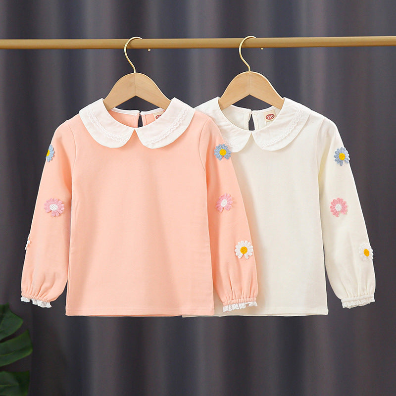 Girls sweatshirt with floral embroidery design Mune Fashion