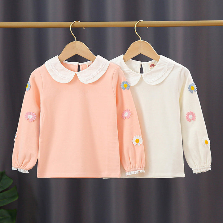 Girls sweatshirt with floral embroidery design Mune Fashion