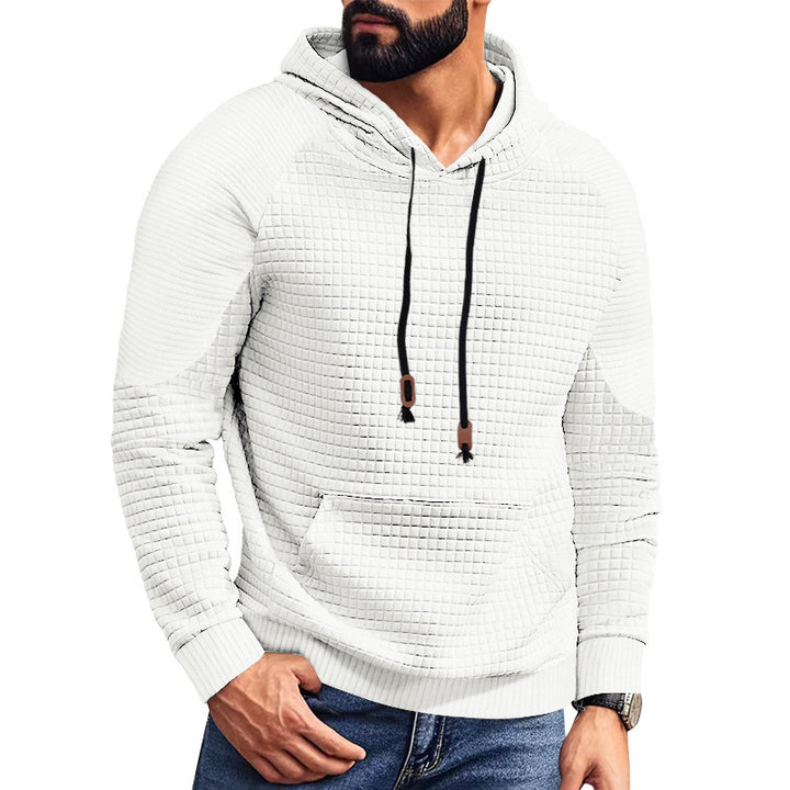 Men's quilted hoodie with square structure and kangaroo pocket Mune Fashion