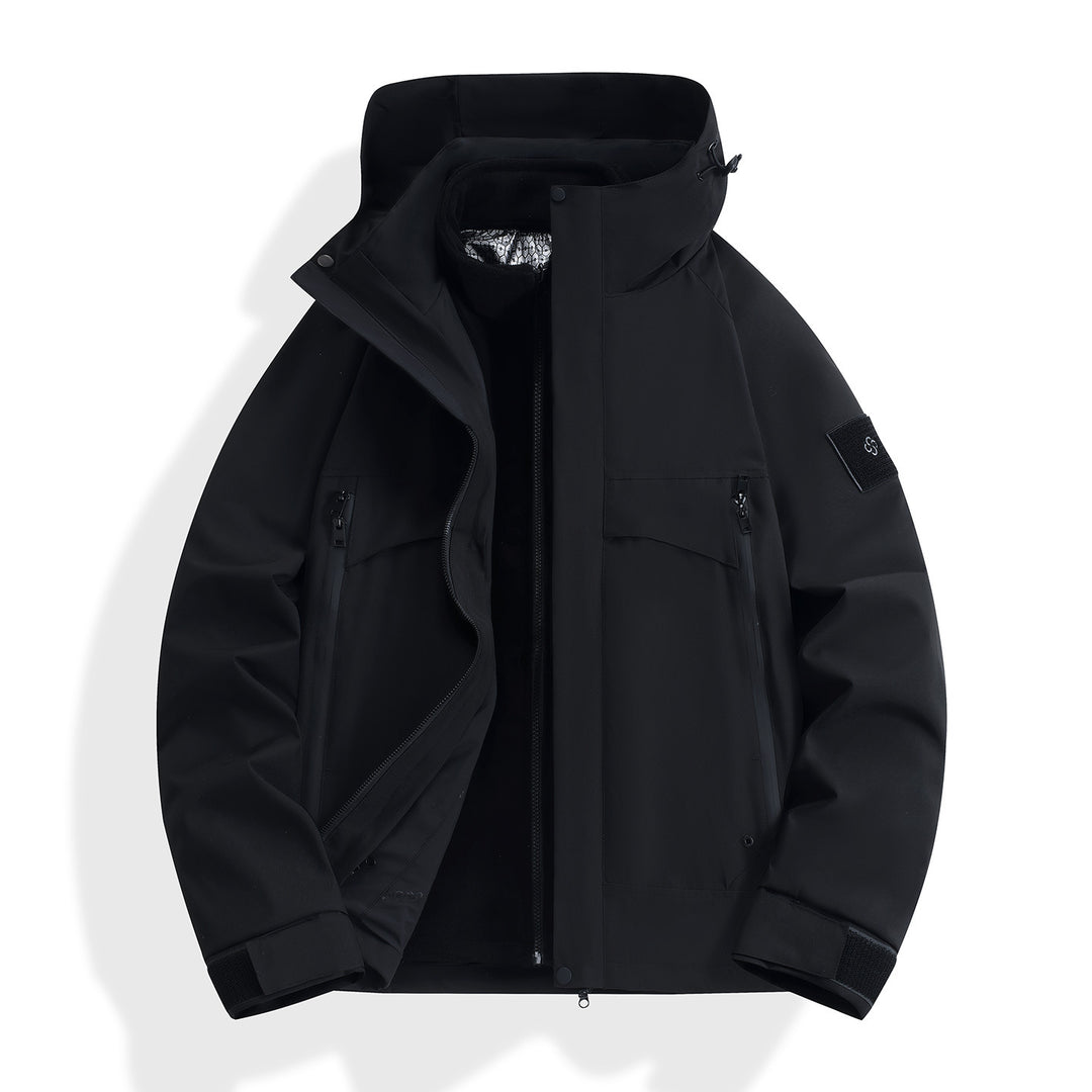 Women's waterproof modular parka with removable fleece inner jacket and technical hood Mune Fashion