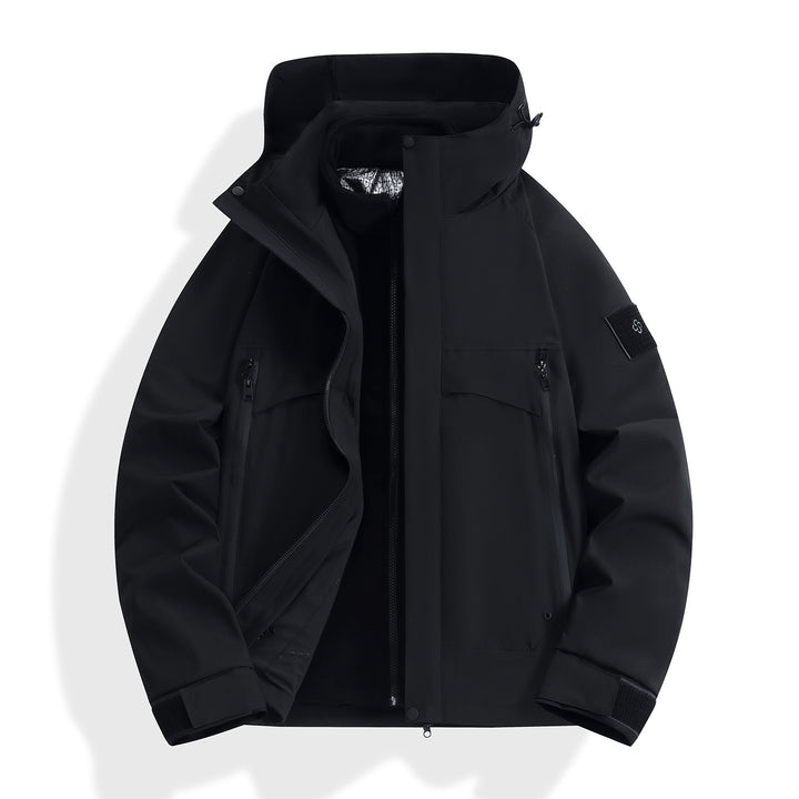 Women's waterproof modular parka with removable fleece inner jacket and technical hood Mune Fashion