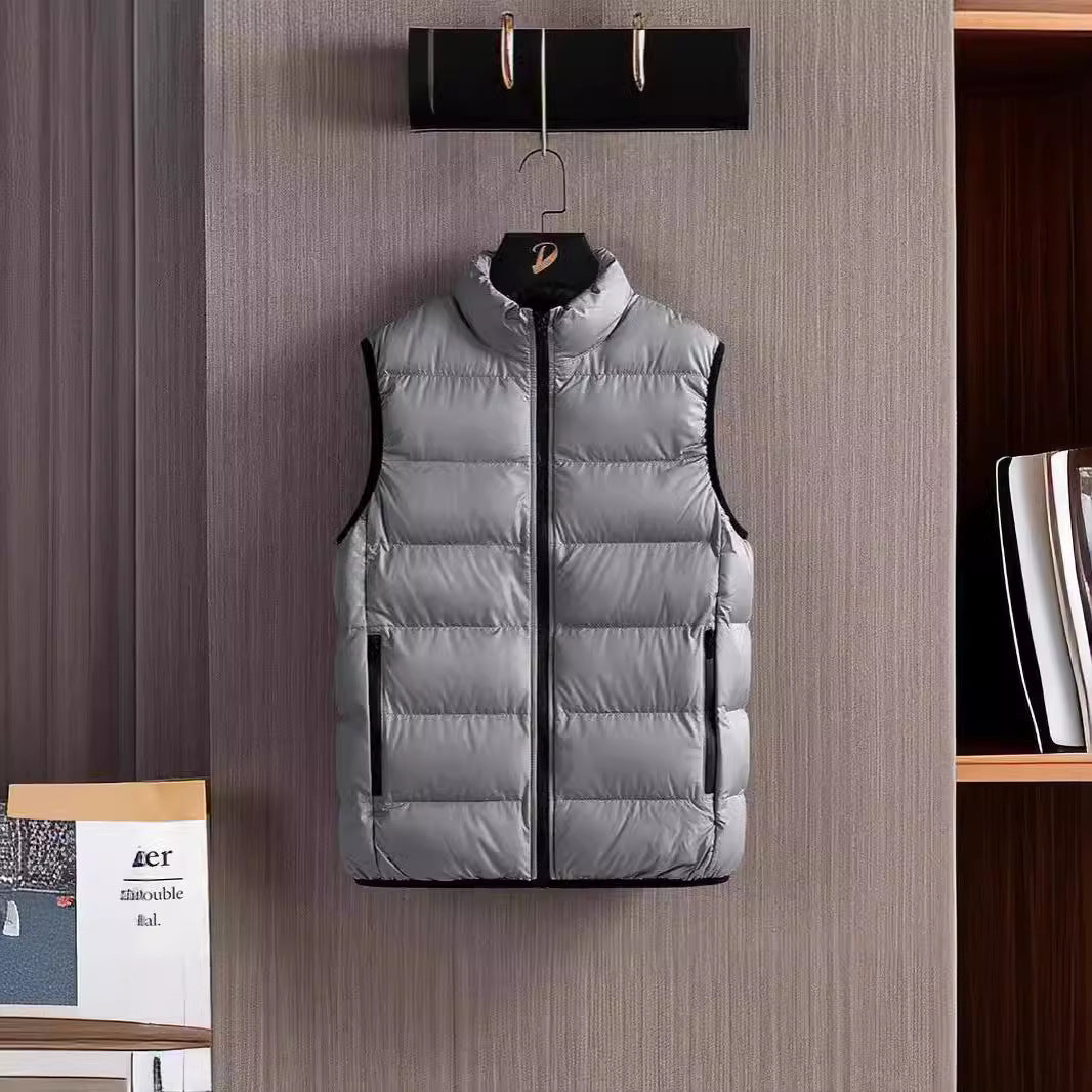 Men's Slim-Fit ultra-light quilted thermal vest with high collar and water-repellent zippers Mune Fashion