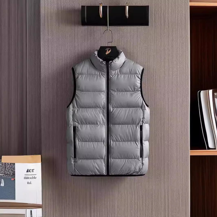 Men's Slim-Fit ultra-light quilted thermal vest with high collar and water-repellent zippers Mune Fashion