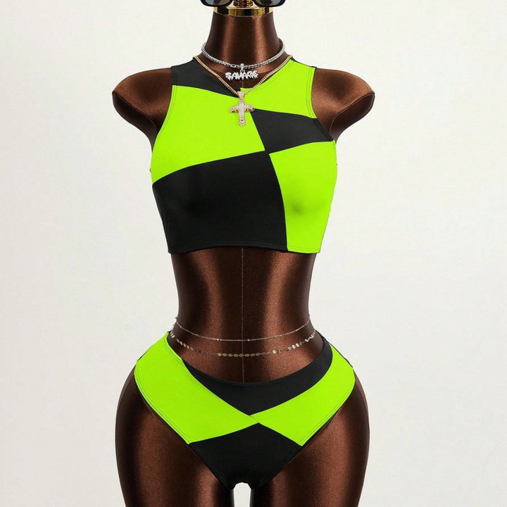 Women's Sporty High-Cut Bikini Mune Fashion