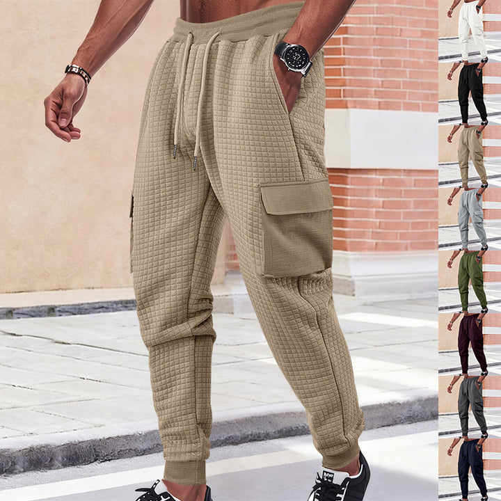 Men's quilted thermo lounge pants with functional pockets, drawstring and elastic waistband Mune Fashion