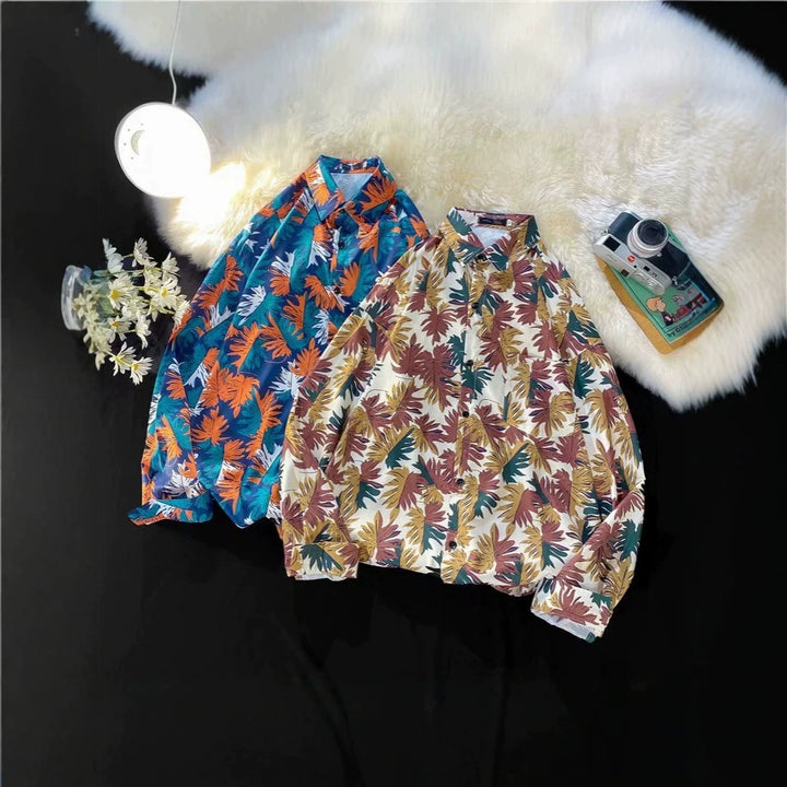 Women Casual Blouse Top with Floral Print Mune Fashion