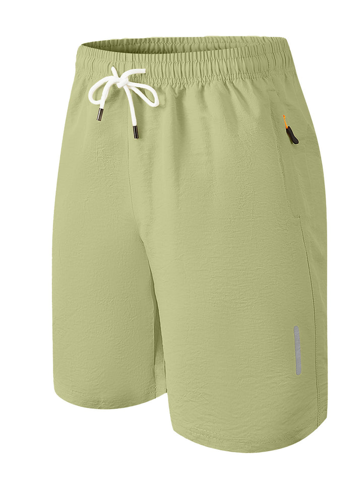 Men's nan ultralight quick-drying sports and swim shorts with elastic waistband drawstring zipper pocket and reflective detail Mune Fashion