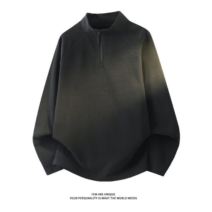 Unisex Oversize-Mockneck-Halfzip-Sweatshirt made of microfleece with rounded hem Mune Fashion