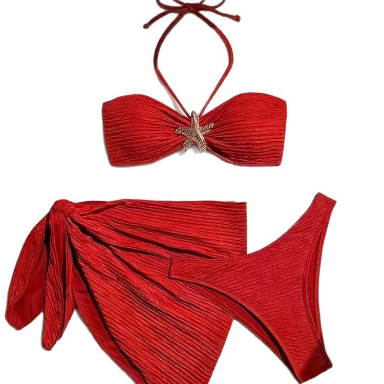 Ladies bandeau bikini with stylish wrap towel Mune Fashion