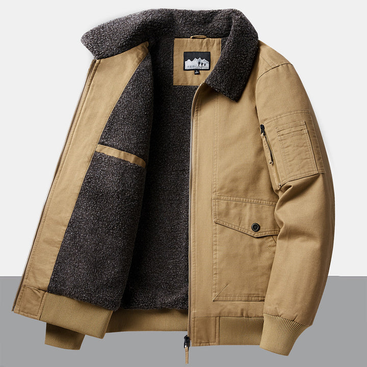 Men's Urban Utility Jacket with Teddy Fur Lining Mune Fashion