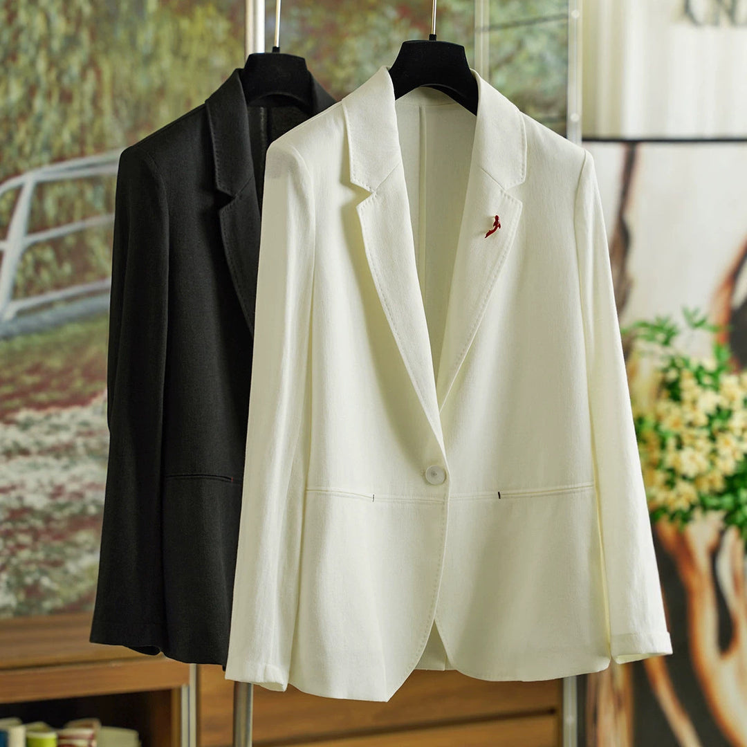 Women Elegant Linen Blazer Mune Fashion