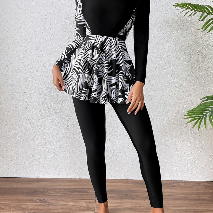 Women’s surf suit with floral cut and long sleeves Mune Fashion