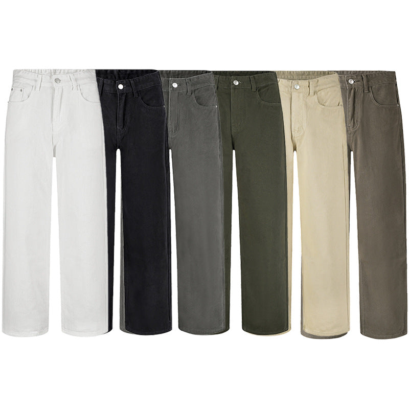 Men's Loose-Fitting Five-Pocket Denim Pants in Straight Palazzo Cut Mune Fashion