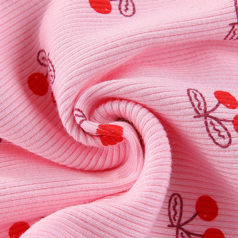 Girls' leggings with cheerful cherry motif Mune Fashion