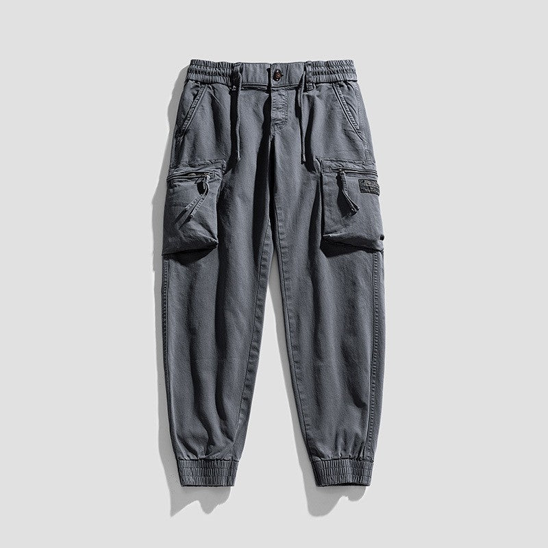 Herren funktionale Cargo-Jogginghose mit elastischem Bund und Reißverschluss-Taschen Mune Fashion