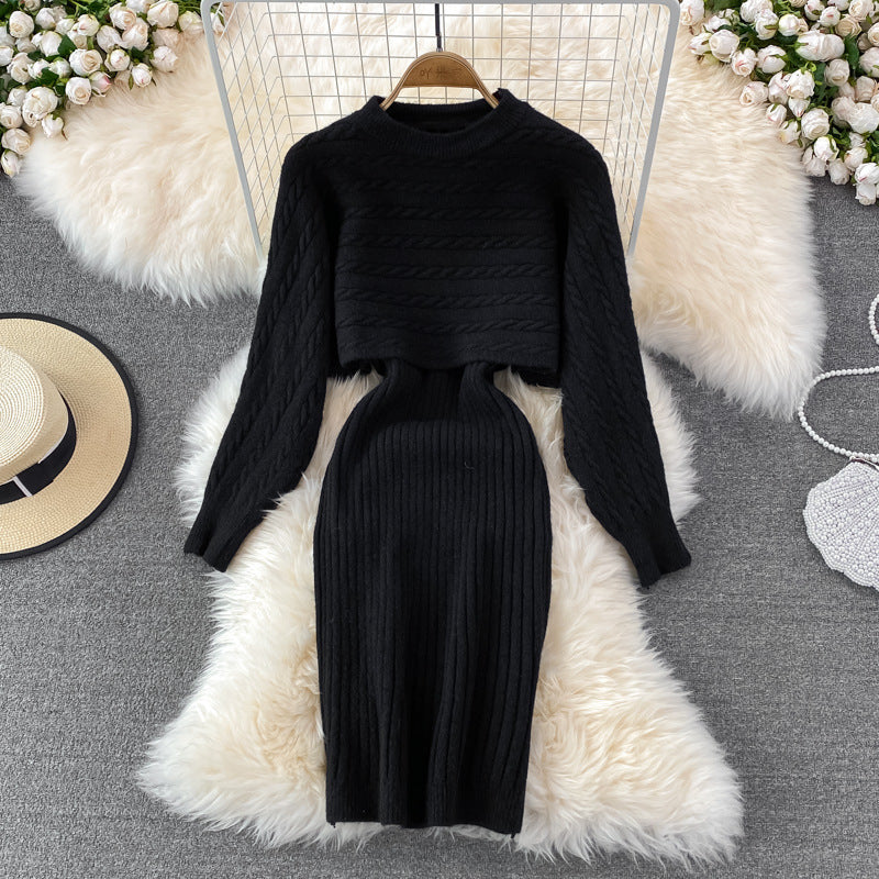 Women's Knit Set with Ribbed Structure Mune Fashion