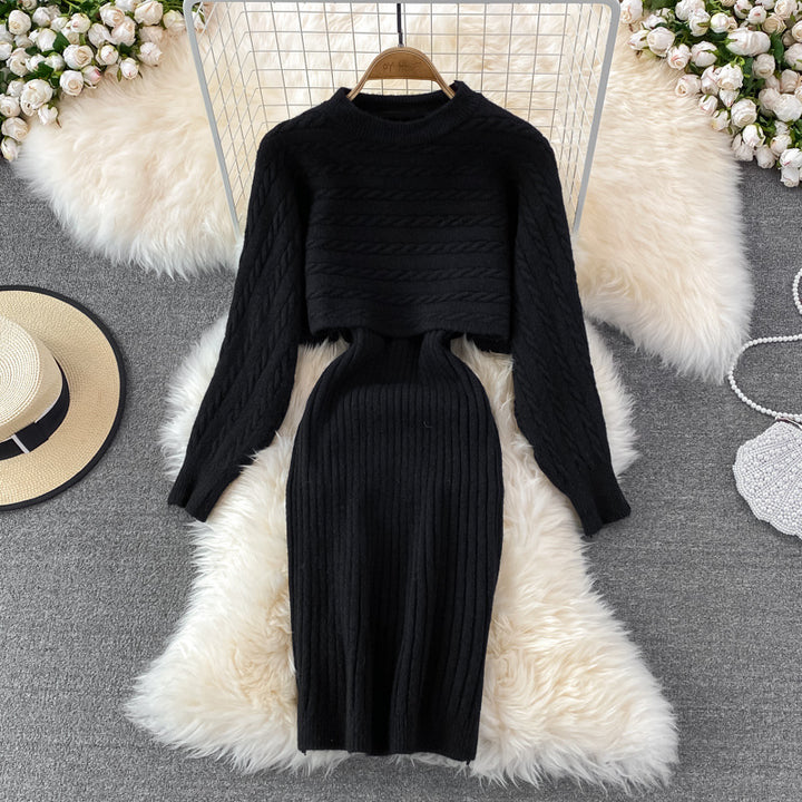 Women's Knit Set with Ribbed Structure Mune Fashion