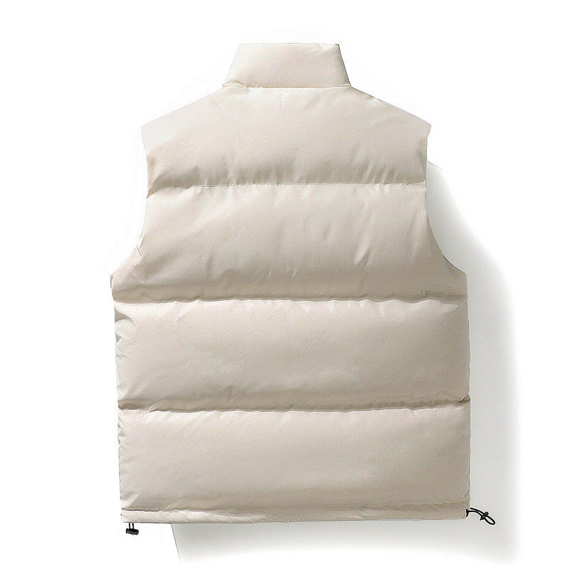 Unisex quilted vest with thermal insulation, high stand-up collar and adjustable hem Mune Fashion