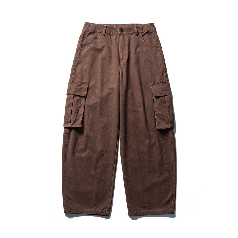 Men's Loose Cargo Pants made of Cotton Blend with Large Flap Pockets and Relaxed Fit Mune Fashion