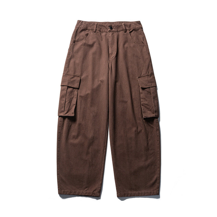 Men's Loose Cargo Pants made of Cotton Blend with Large Flap Pockets and Relaxed Fit Mune Fashion
