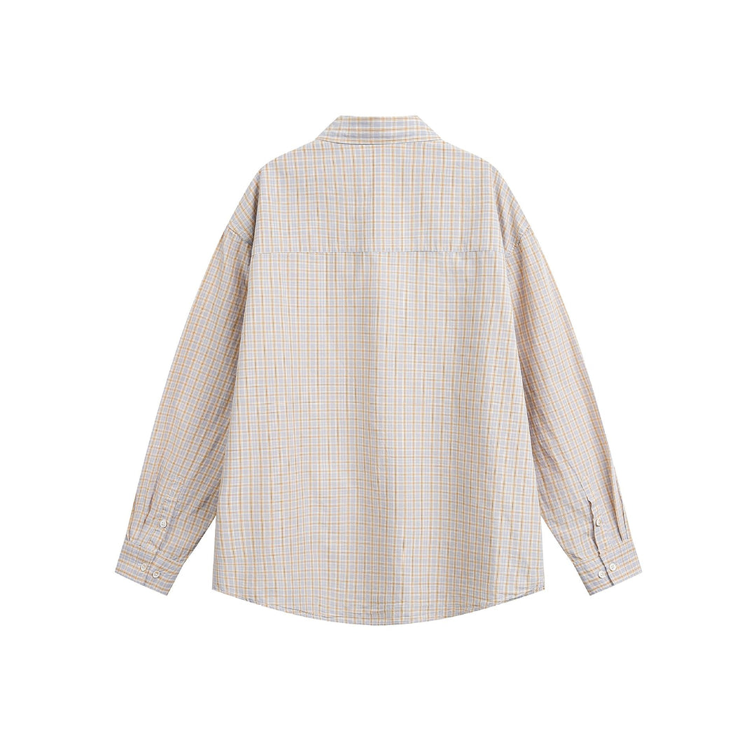 Unisex Boxy Check Shirt Jacket in Layering Look with Chest Pocket Mune Fashion