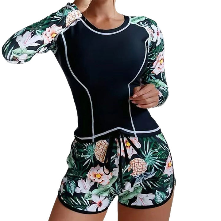 Women's Long Sleeve Surf Shirt and Shorts Set Mune Fashion
