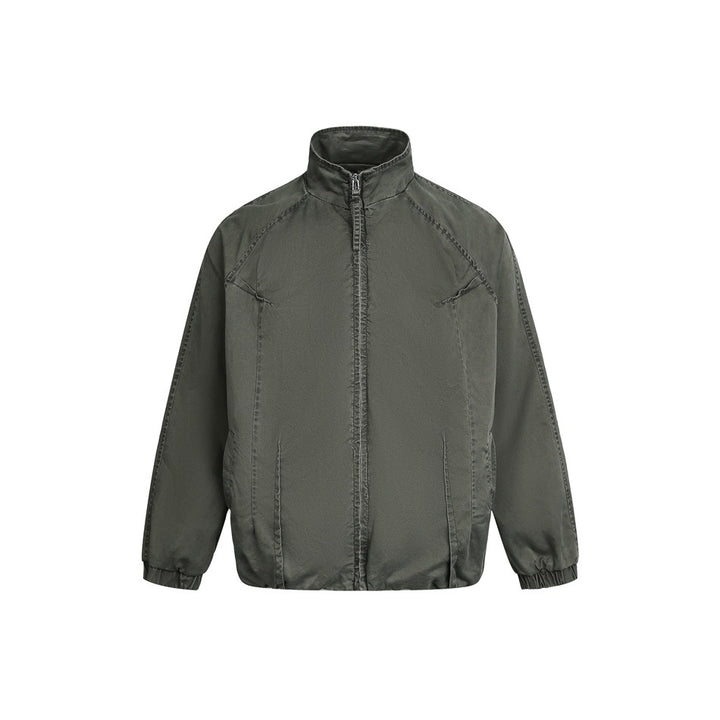 Unisex Lightweight Boxy Windbreaker with High Stand Collar, Full Zip and Elastic Hem Mune Fashion