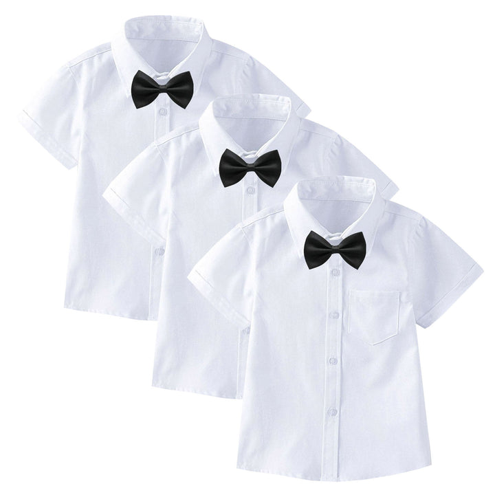 Boys Short Sleeve Shirt with Tie Mune Fashion