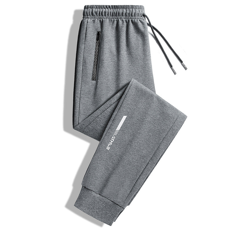 Men's Slim-Fit Performance Jogging Pants with Zipper Pockets, Elastic Waistband and Cuffs Mune Fashion