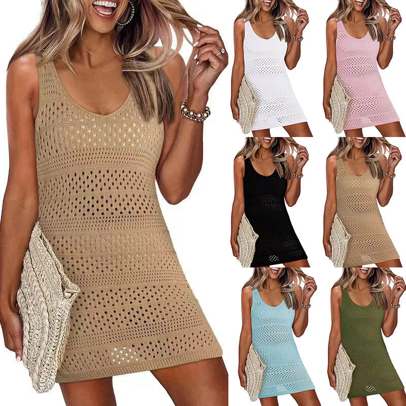 Women's skater dress made of fine crochet material Mune Fashion