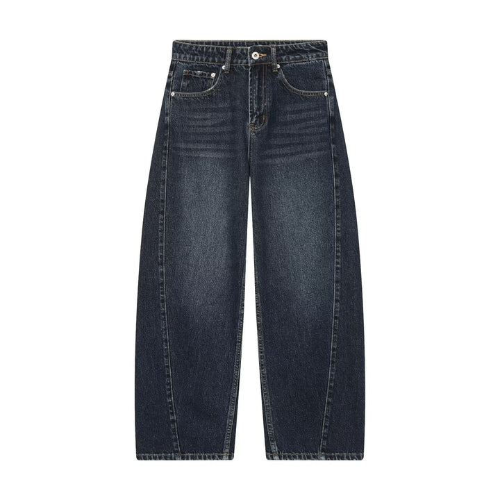 Women’s cropped wide-cut jeans with high waist and front seam details Mune Fashion