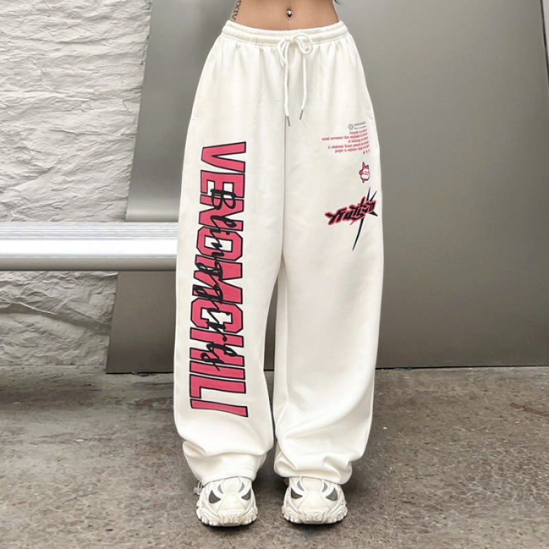 Women’s wide High-Waist jogging pants with striking graphic print Mune Fashion