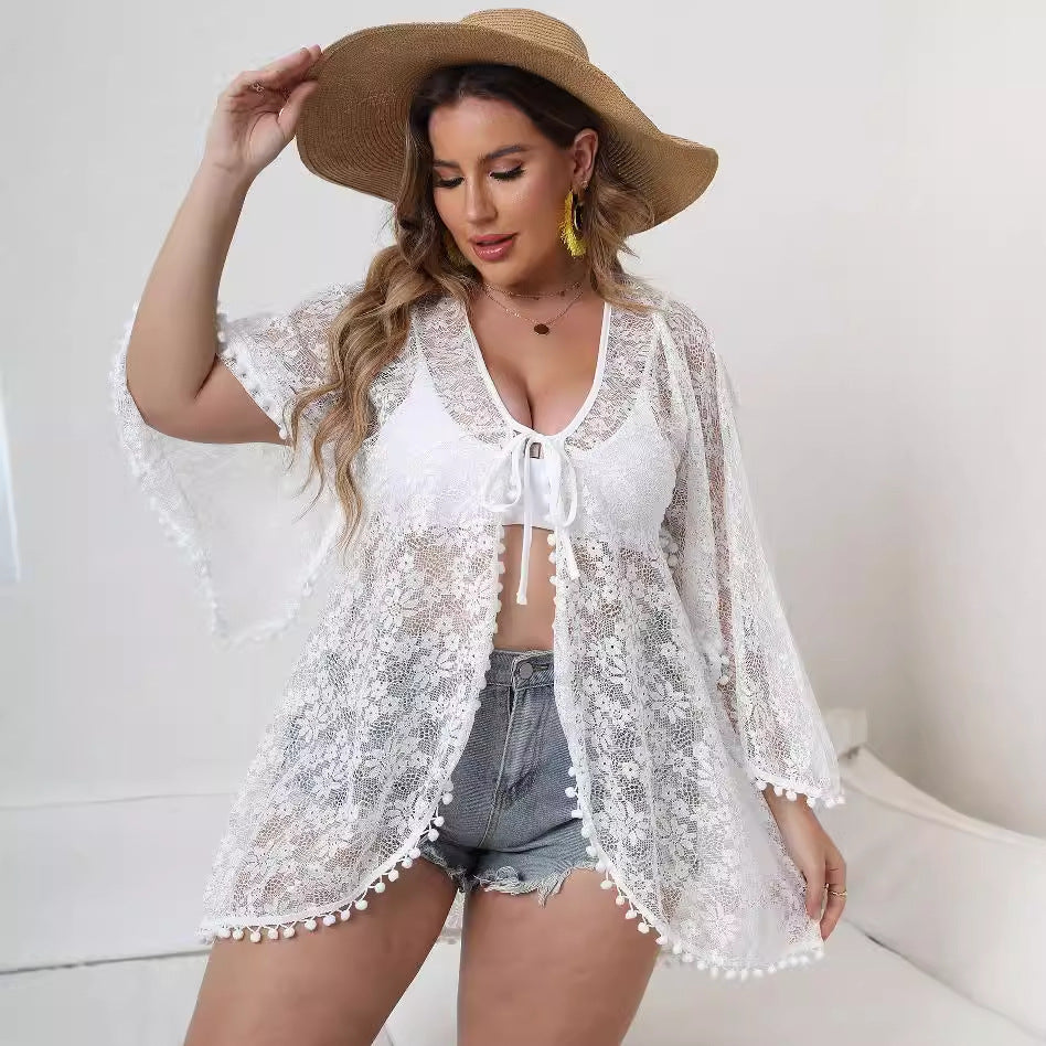 Ladies Elegant Lace Beach Cover-Up Mune Fashion