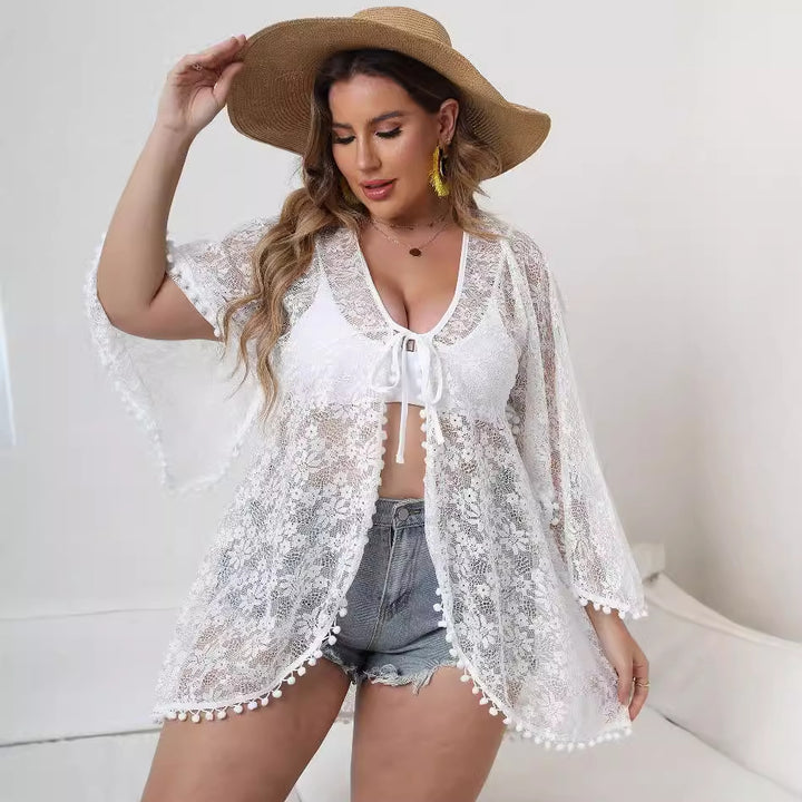 Ladies Elegant Lace Beach Cover-Up Mune Fashion