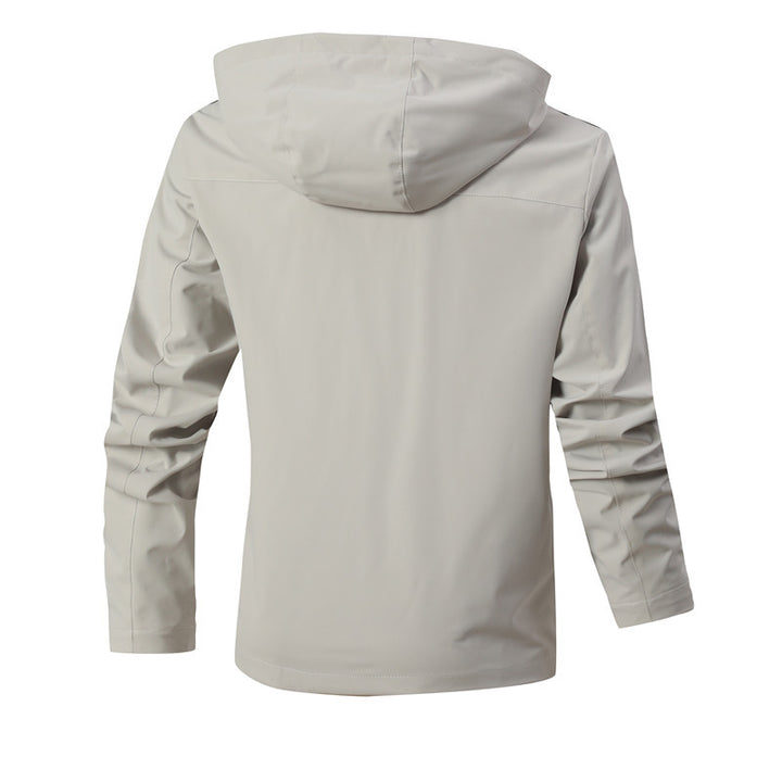 Men's Waterproof Softshell Jacket with Hood, Reflective Stripes and Checked Lining Mune Fashion