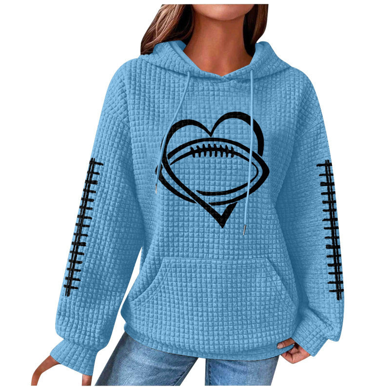 Women Comfortable Hoodie with Heart Design Mune Fashion