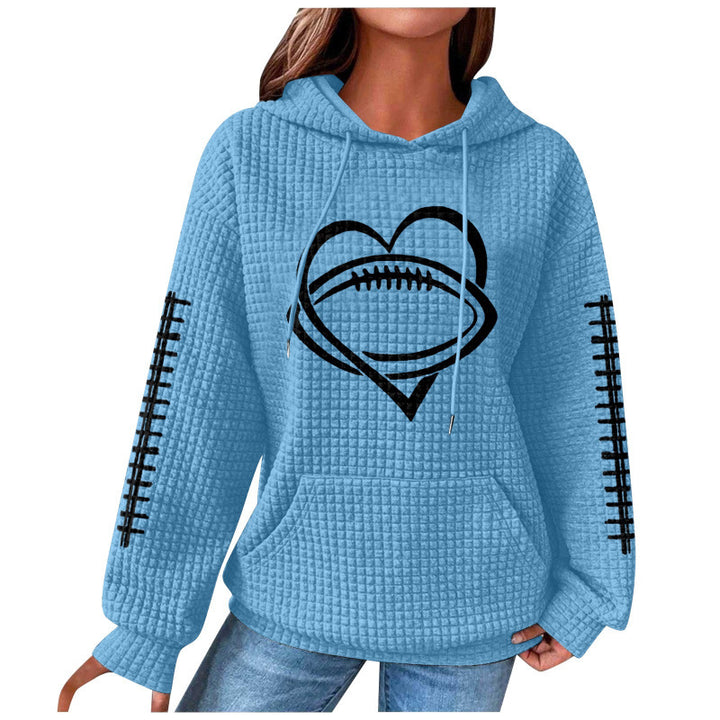 Women Comfortable Hoodie with Heart Design Mune Fashion