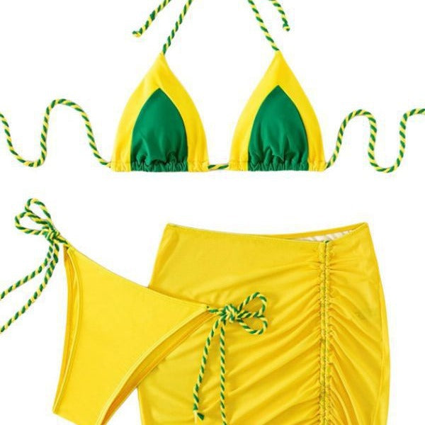 Women Bikini Set with Ruffles Mune Fashion