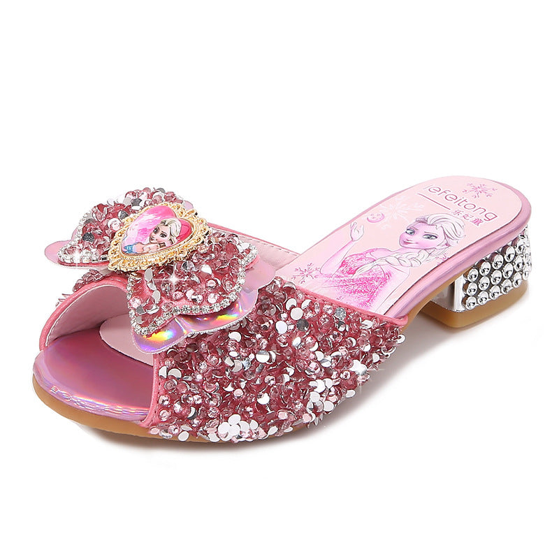 Ladies Glittering Slippers Mune Fashion