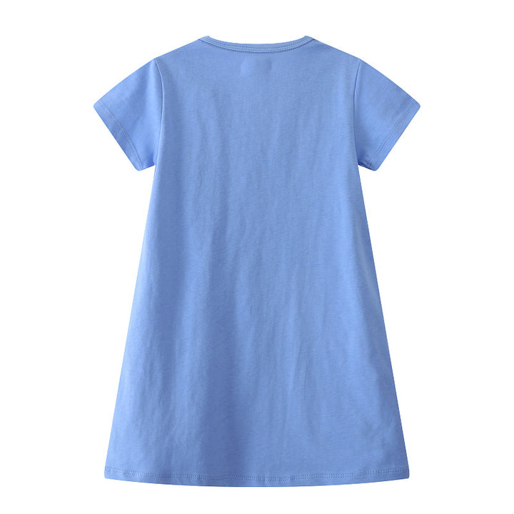 Girls leisure dress with cute rabbit and strawberry motif Mune Fashion