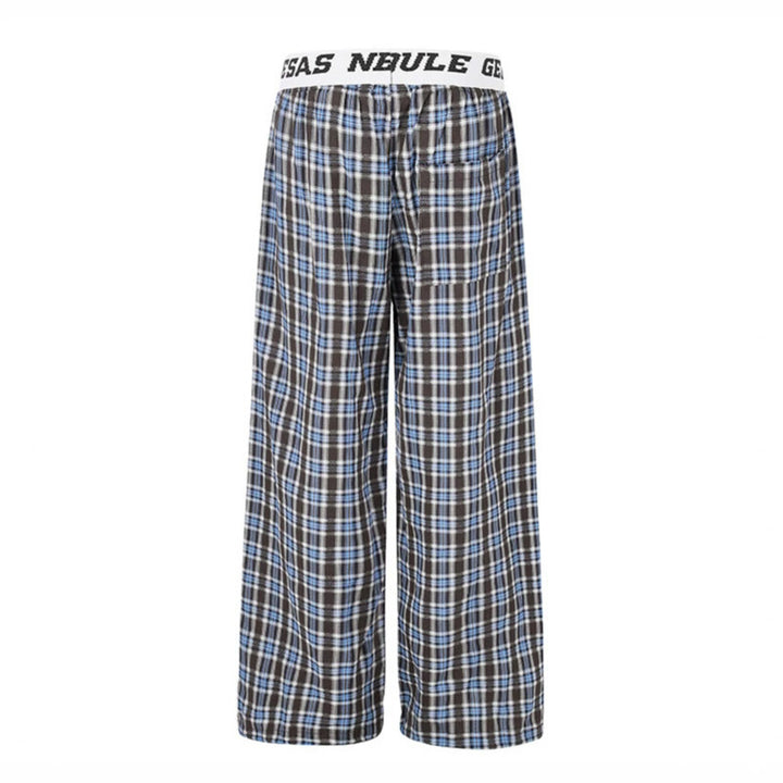Women's Wide Palazzo Lounge Pants with Elastic Logo Waistband and Adjustable Hem Mune Fashion