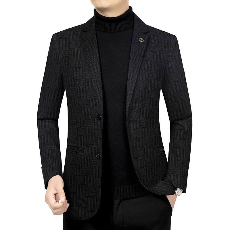 Men's Modern Single-Breasted City Blazer with Patch Pockets and Light Half Lining Mune Fashion