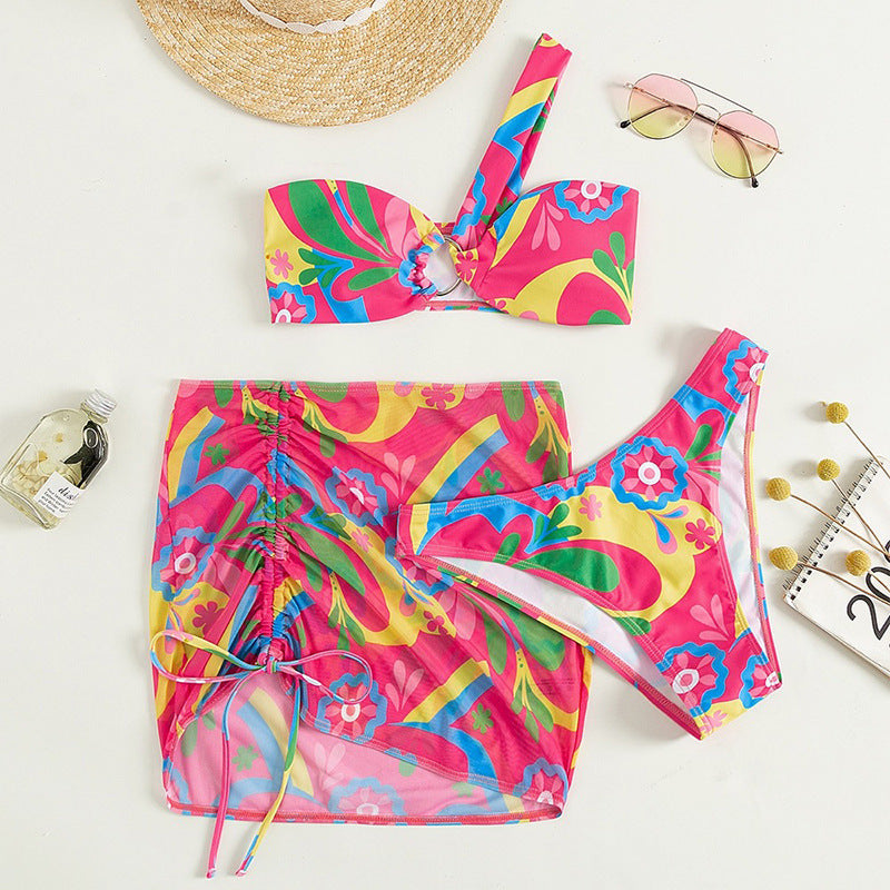 Women’s bikini set with intricate floral patterns and high-waisted briefs Mune Fashion