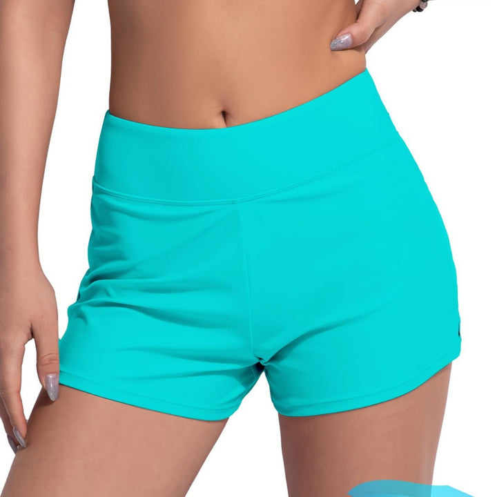 Women's High-Cut Sport Swim Shorts with Elastic Waistband Mune Fashion