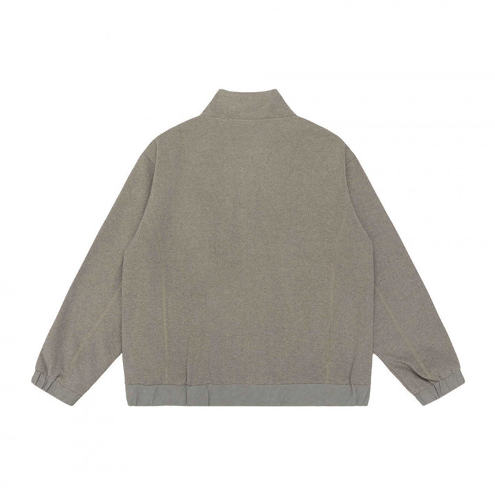 Unisex Short Cut Teddy Fleece Jacket with Stand-Up Collar, Full Zip and Elastic Hem Mune Fashion