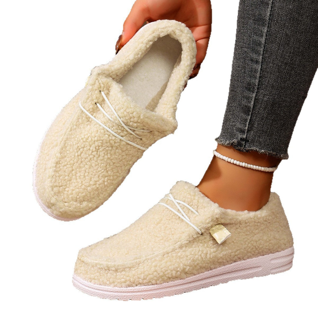Ladies Cozy Sherpa Slippers with Flexible Rubber Outsole Mune Fashion