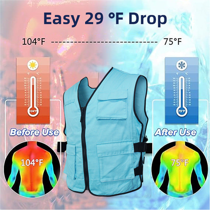 Unisex nan Kühl vest with removable gel cooling pads and adjustable side buckles Mune Fashion