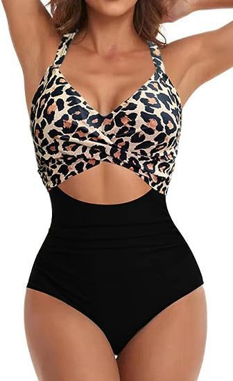 Women's One-Piece Swimsuit with Elegant Wrap Cut Mune Fashion