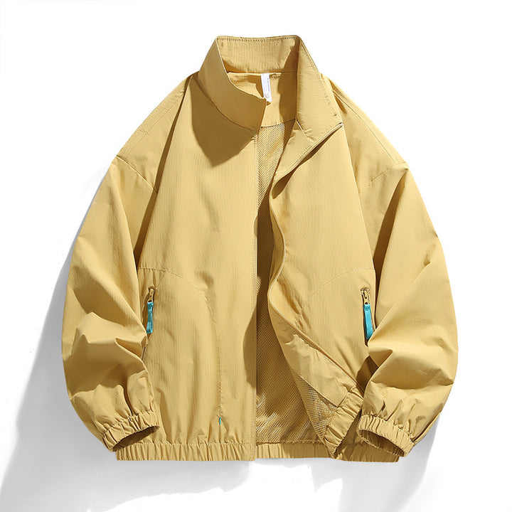 Women Lightweight Outdoor Jacket with High Collar Mune Fashion