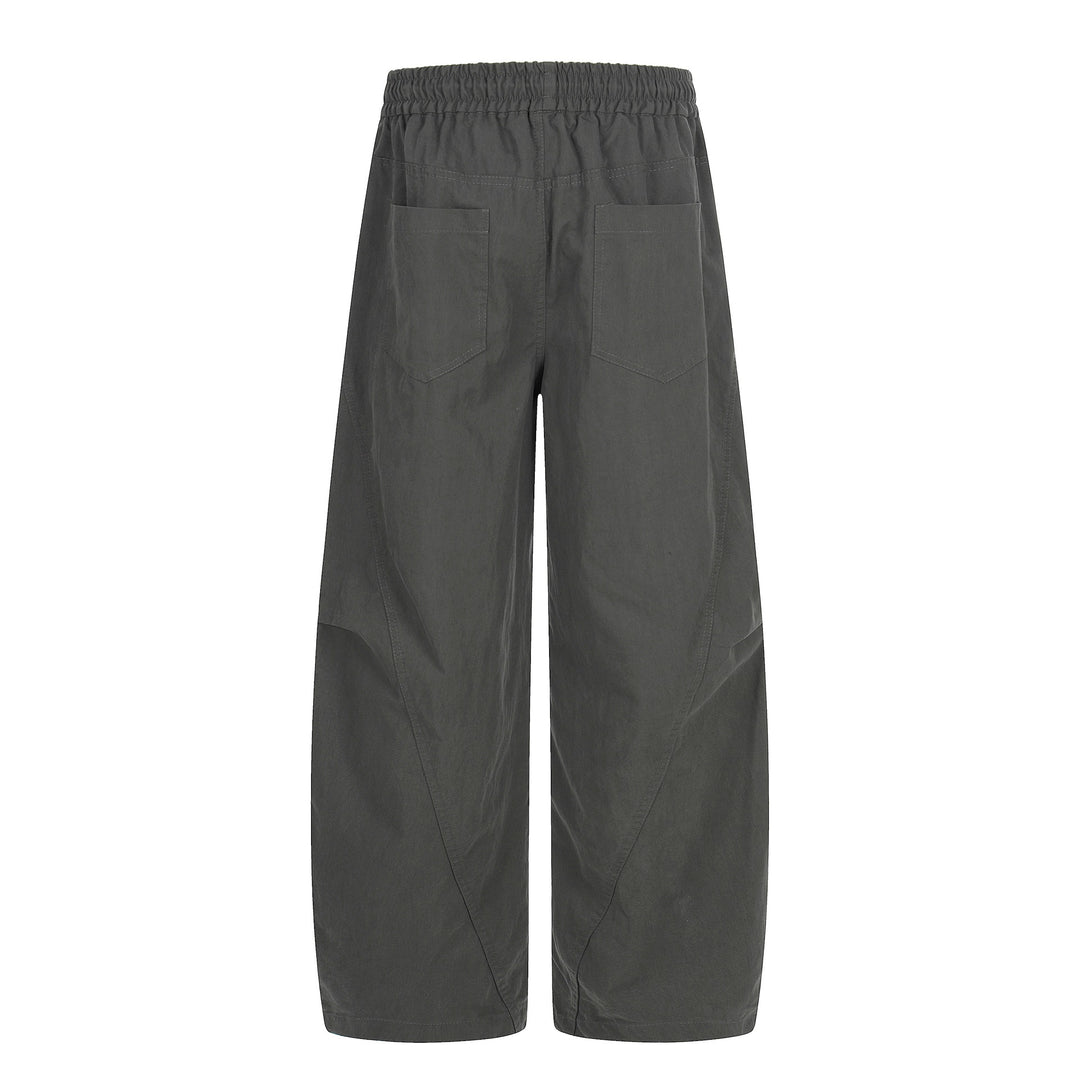 Women's Wide Culotte Pants with Elastic Drawstring Waist and Large Side Pockets Mune Fashion